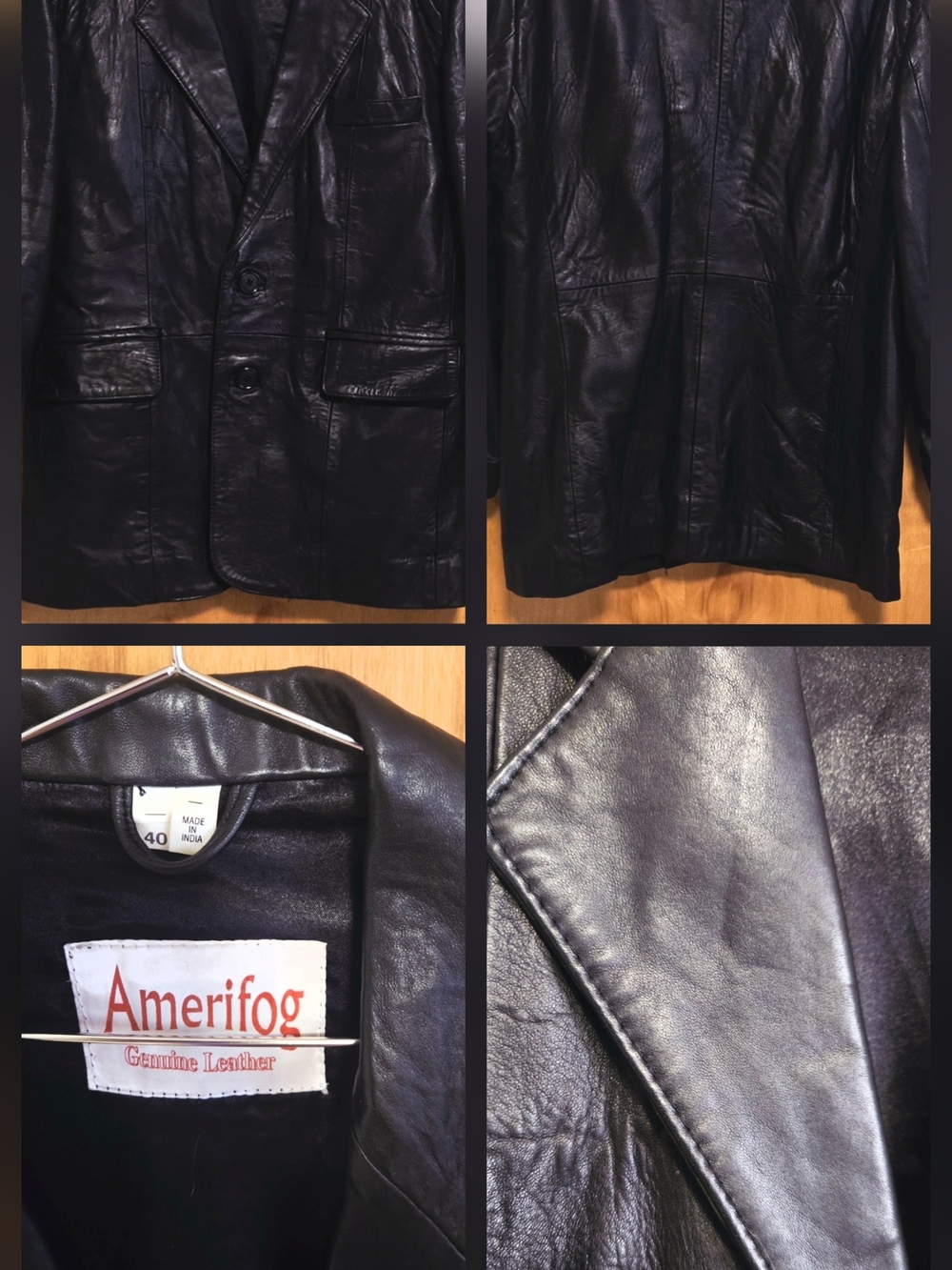 AMERIFOG MEN'S GENUINE LEATHER JACKET